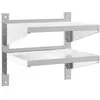 vidaXL Étagère murale à 2 niveaux 50x40x48 cm argenté acier inoxydable