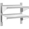 vidaXL Étagère murale à 2 niveaux 50x30x48 cm argenté acier inoxydable