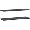 vidaXL Étagères murales 2 pcs 100x30x3 cm noir acier inoxydable