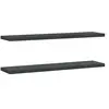 vidaXL Étagères murales 2 pcs 100x23,5x3 cm noir acier inoxydable