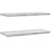 vidaXL Étagères murales 2 pcs 75x30x3 cm argenté acier inoxydable