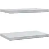 vidaXL Étagères murales 2 pcs 50x30x3 cm argenté acier inoxydable