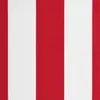 vidaXL Tissu de remplacement de cantonnière d’auvent rouge blanc 3 m