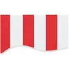 vidaXL Tissu de remplacement pour auvent rayures rouges et blanches