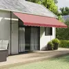 vidaXL Tissu de remplacement de cantonnière d’auvent rayure bordeaux