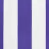 vidaXL Tissu de remplacement de cantonnière d’auvent rayure bleu blanc