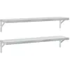 vidaXL Étagères murales 2 pcs 50x30 cm argenté acier inoxydable
