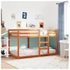 vidaXL Lit superposé cire marron 90x190 cm bois de pin massif
