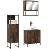 vidaXL Ensemble de meubles de salle de bain 3 pcs Chêne fumé