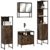 vidaXL Ensemble de meubles de salle de bain 4 pcs Chêne fumé Bois