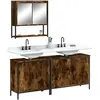vidaXL Ensemble de meubles de salle de bain 3 pcs Chêne fumé