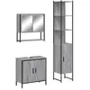 vidaXL Ensemble de meubles de salle de bain 3 pcs Sonoma gris