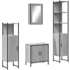 vidaXL Ensemble de meubles de salle de bain 4 pcs Sonoma gris