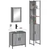 vidaXL Ensemble de meubles de salle de bain 3 pcs Sonoma gris