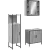 vidaXL Ensemble d'armoires de salle de bain 3 pcs sonoma gris