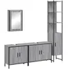 vidaXL Ensemble de meubles de salle de bain 4 pcs Sonoma gris