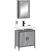 vidaXL Ensemble de meubles de salle de bain 2 pcs Sonoma gris