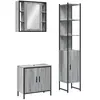 vidaXL Ensemble d'armoires de salle de bain 3 pcs sonoma gris