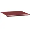 vidaXL Auvent manuel rétractable avec LED bordeaux 600x350 cm