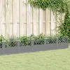 vidaXL Jardinière avec piquets gris clair 363,5x43,5x43,5 cm PP