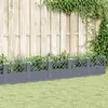 vidaXL Jardinière avec piquets gris 363,5x43,5x43,5 cm PP