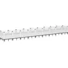 vidaXL Jardinière avec piquets blanc 363,5x43,5x43,5 cm PP