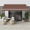 vidaXL Auvent rétractable automatique marron 400x300 cm