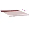 vidaXL Auvent manuel rétractable bordeaux 400x300 cm