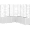 vidaXL Jardinière avec treillis blanc 160x160x140 cm PP