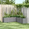 vidaXL Jardinière avec treillis gris clair 160x160x140 cm PP