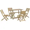 vidaXL Ensemble à manger de jardin 5 pcs Bois d'acacia solide
