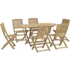 vidaXL Ensemble à manger de jardin 7 pcs Bois d'acacia solide