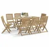 vidaXL Ensemble à manger de jardin 9 pcs bois d'acacia solide