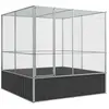 vidaXL Volière argenté 211x207x212 cm acier