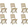 vidaXL Chaises de jardin pliantes lot de 6 48,5x57x90 cm bois d'acacia
