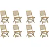 vidaXL Chaises de jardin pliantes lot de 8 48,5x57x90 cm bois d'acacia