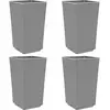 vidaXL Jardinières 4 pcs gris clair 32,5x32,5x57 cm polypropylène