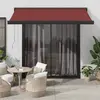 vidaXL Auvent rétractable automatique bordeaux 350x250 cm