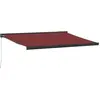 vidaXL Auvent manuel rétractable bordeaux 450x300 cm