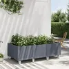 vidaXL Jardinière à roulettes gris 150x80x54 cm PP