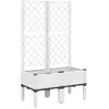 vidaXL Jardinière avec treillis blanc 80x40x142 cm PP