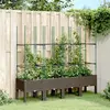 vidaXL Jardinière avec treillis marron 160x40x142,5 cm PP