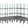 vidaXL Jardinière avec treillis gris clair 160x120x142,5 cm PP