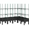 vidaXL Jardinière avec treillis noir 160x120x142,5 cm PP