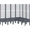 vidaXL Jardinière avec treillis gris 160x120x142 cm PP