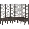 vidaXL Jardinière avec treillis marron 160x120x142 cm PP