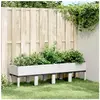 vidaXL Jardinière avec pieds blanc 160x40x42 cm PP