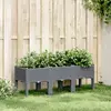 vidaXL Jardinière avec pieds gris 120x40x42 cm PP