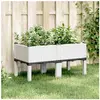 vidaXL Jardinière avec pieds blanc 80x40x42 cm PP