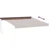 vidaXL Auvent manuel rétractable marron 400x350 cm